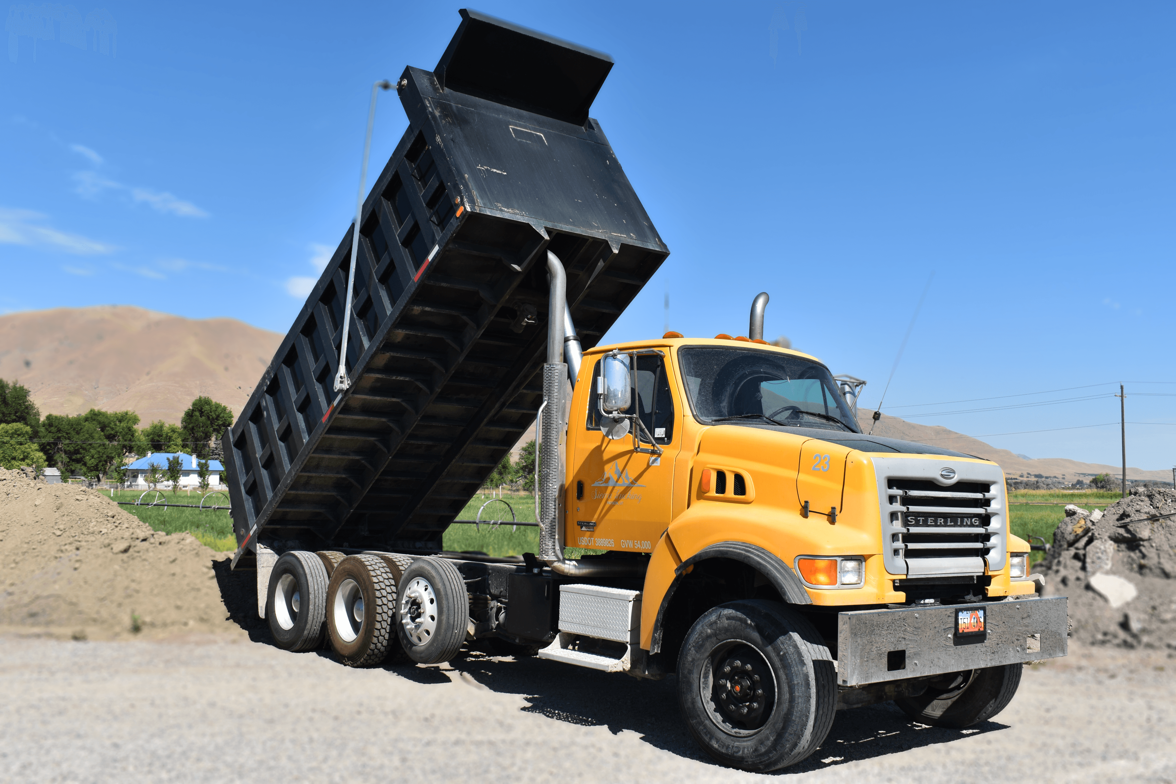 Dump Truck with Bed Lifted